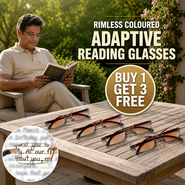 Rimless Colored Adaptive Power Reading Glasses Buy 1 Get 3 Free (4OC1RG1)